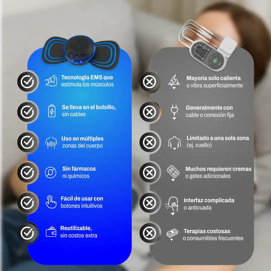 2x1 Mini Masajeador Portátil Recargable