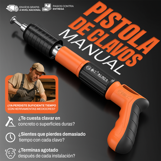 Pistola de Clavos Manual Ajustable